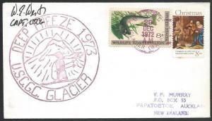 USA ANTARCTIC 1972 cover USCGC Glacier, signed.............................53541