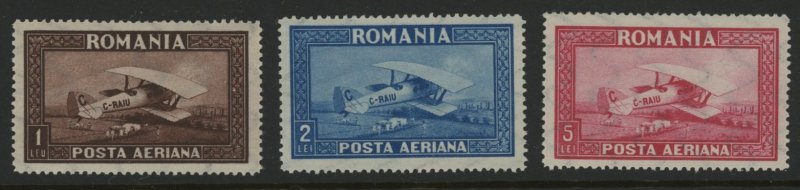 Romania C1-C3 MNH mint aircraft airmail cv $9      (Inv 2017042)