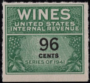 RE145 96¢ Wine Revenue Stamp (1942) NGAI/NH