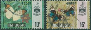 Malaysia Sabah 1971 SG436-437 Butterflies FU