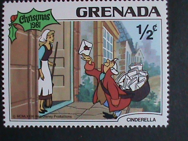 ​DISNEY-GRENADA STAMP-1981-  DISNEY CARTOON- CINDERELLA MINT SET VERY FINE