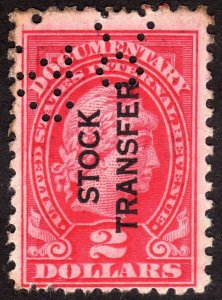 1918, US $2, Stock Transfer, Used, Sc RD13