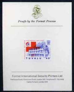 Tuvalu 1988 Red Cross 40c imperf proof mounted on Format ...