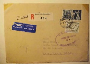 SWITZERLAND REGISTERED 1949 # 285A , 2 US B/S