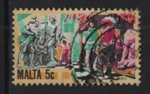 Malta   #596  used  1981  artistic achievements   5c