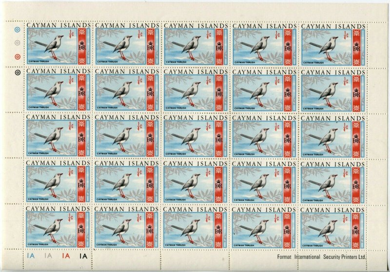 CAYMAN ISLANDS #262 Grand Thrush British Commonwealth Sheet Stamps Postage MNH