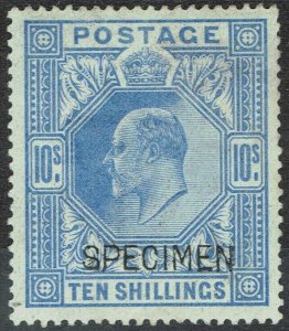 GREAT BRITAIN 1902 KEVII SPECIMEN 10/-  