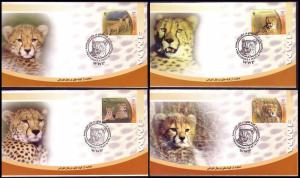 Persia [I.r-a'n] WWF Asiatic Cheetah 4 FDCs SG#3136/39 SC#2876 a-d MI#2932-35