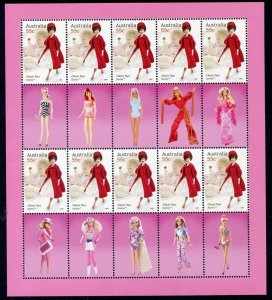 Australia 2009 55c 50th Anniversary Barbie Post Office Stamp Pack MUH**  