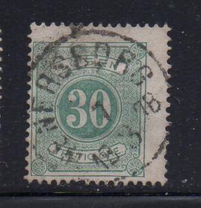 Sweden Sc J9 1874 30 ore postage due stamp used