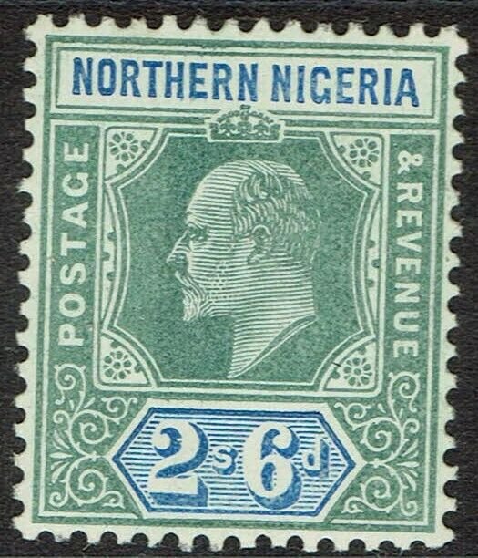 NORTHERN NIGERIA 1905 KEVII 2/6 WMK MULTI CROWN CA 