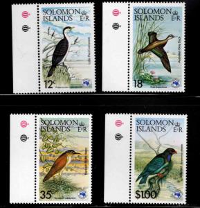 Solomon Islands Scott 535-538 MNH** Bird stamp set