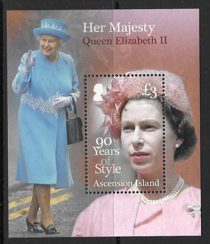 ASCENSION SGMS1249 2016 QUEEN'S 90th BIRTHDAY MNH 