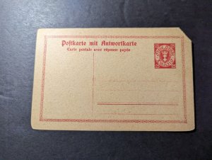 Mint Free State of Danzig Germany Postal Stationery Postcard 25 Pfg Denomination