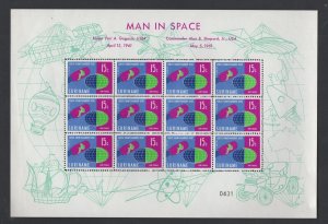 Suriname #C28-29 (1961 Man in Space set)  VFMNH sheets of 12 CV $24.00