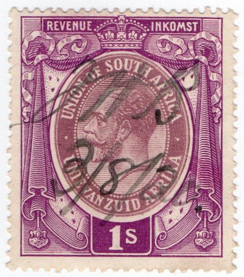 (I.B) South Africa Revenue : Duty Stamp 1/-