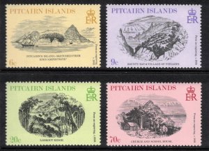 PITCAIRN ISLANDS 1979 Island View Engravings; Scott 184-87; MNH