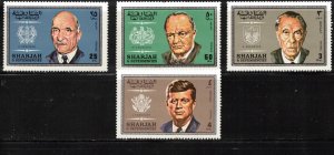 SHARJAH Lot Of 4 Mint Never Hinged World Leaders