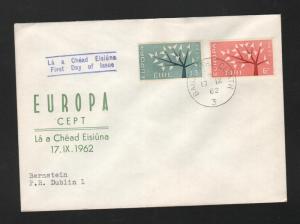 ZS-J580 IRELAND - Europa Cept, Fdc 1962, Trees, Not Posted Cover