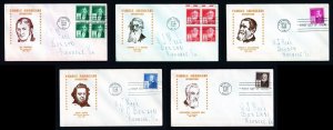 # 889 to 893 First Day Covers addressed with Designer Unknown cachet dated 1940