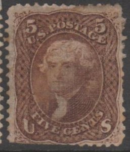 U.S. Scott #76 Jefferson Stamp - Used Single