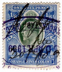 (I.B) Orange River Colony Revenue : Duty Stamp 1/6d 