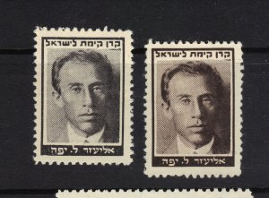 Israel Jewish Judaica KKL JNF Stamps - Group of 2 unused