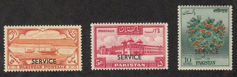 Pakistan - 1958-61 - SC O62-64 - LH - High values