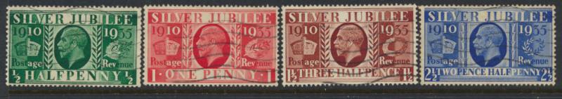 Great Britain SG 453 / 56   Scott 226 / 229 set of 4  Used  SPECIAL 5% cat 