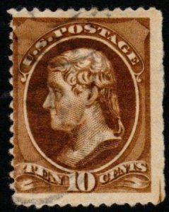 SC# 187 - (10c) - Jefferson, brown, perf 12 - USED single.