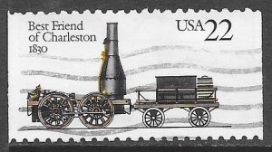 USA 2363: 22c Best Friend of Charleston 1830, used, VF