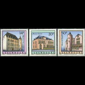 LUXEMBOURG 1993 - Scott# 898-900 Houses Set of 3 NH