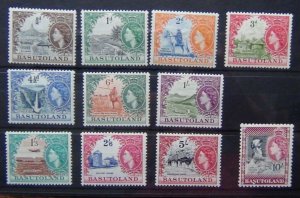 Basutoland 1954 - 1958 set to 10s MNH