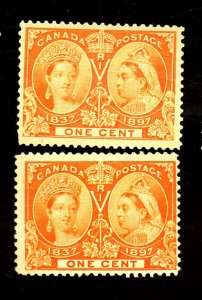 CANADA 51 (2) MINT FVF OG HR CREASED Cat $60