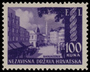 ✔️ CROATIA 1942 - BANJALUKA F.I. WWII - SC. 52 ** MNH OG [CR081]