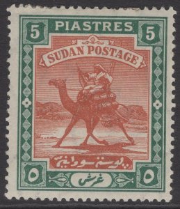 SUDAN SG27 1908 5p BROWN & GREEN MTD MINT