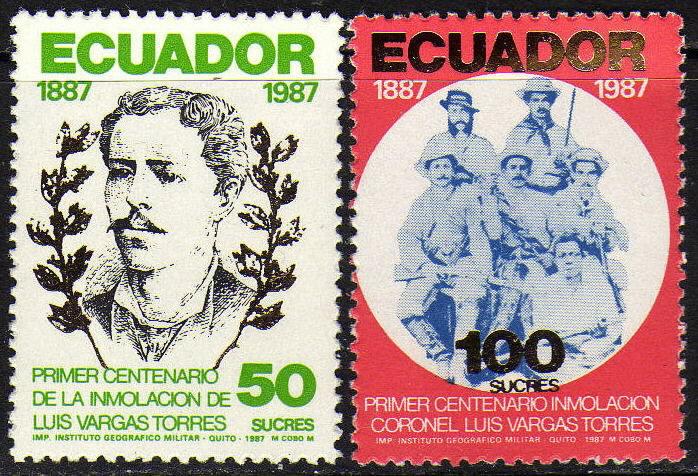 Ecuador 1988 Death Centenary of Luis Vargas Torres  MNH