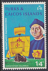 Turks and Caicos #253 F-VF Mint Hinged * Columbus