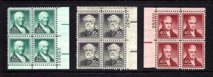 1030-53 Mint,OG,NH... Set of Plate Blocks of 4... SCV $301.30