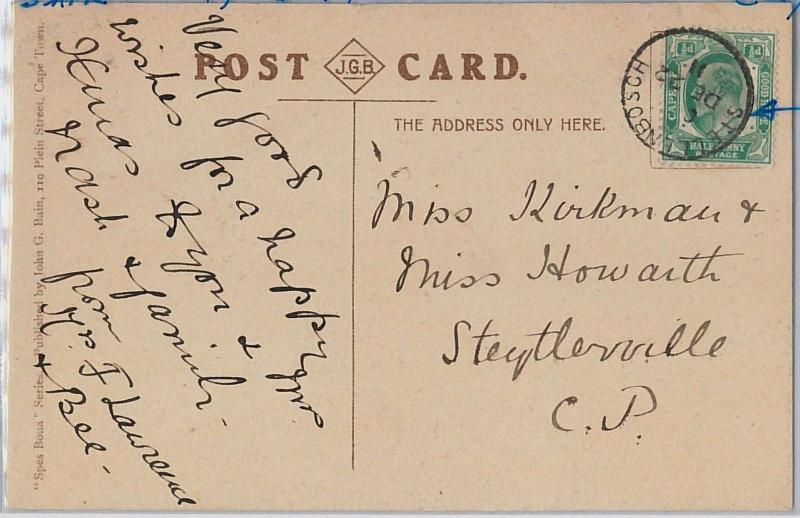 SOUTH AFRICA Cape of Good Hope - POSTAL HISTORY - POSTCARD from STELLENBOCH 1911