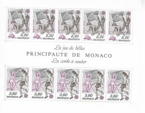 Monaco #1683a EUROPA 1989  Sheet of 10  (MNH) CV $27.50