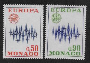 MONACO SC# 831-2 FVF/MNH 1972