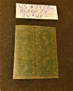 US ESSAY # 79-E8 MINT BLK/4 CV $40.00