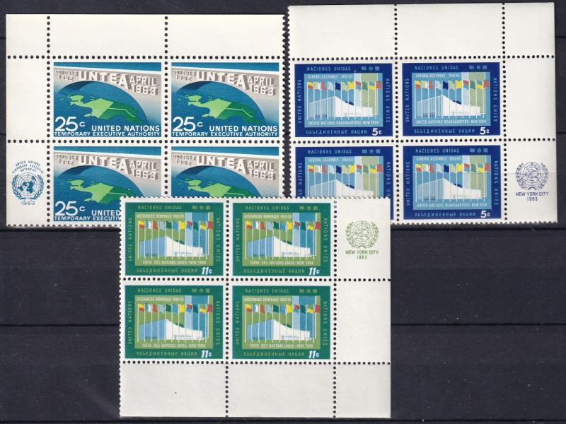 United Nations #118-20  Inscription Blocks  MNH CV $3.80  Z862