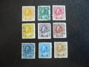 Stamps - Canada - Scott# 105,107,109,110,112,114-118 - Used Part Set of 9 Stamps