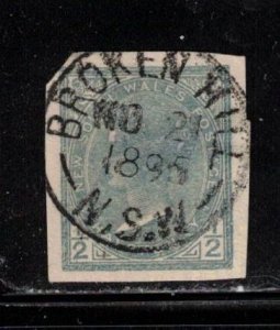 NEW SOUTH WALES Scott # ??? Used HR - Postal Stationery With Broken Hill Cancel