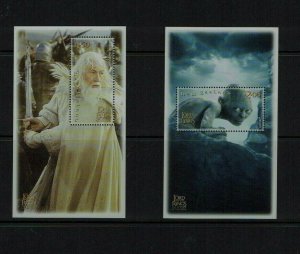 New Zealand: 2003, Lord of the Rings, Return of the King, MNH set of M/sheets