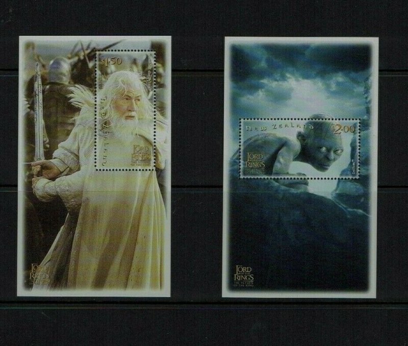 New Zealand: 2003, Lord of the Rings, Return of the King, MNH set of M/sheets