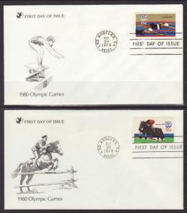 US 1791-1794 Olympics Readers Digest S/4 U/A FDC