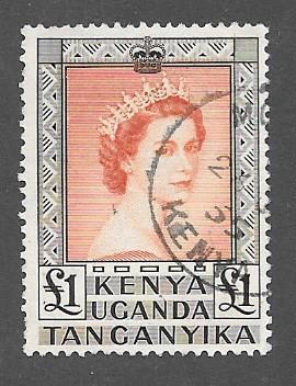 Kenya, Uganda & Tanganyika Scott #117 Used  Scott CV $19.00